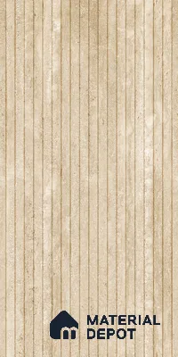 Patterned Look Wall & Floor Tile TL 10147 Louver Travertino Crema 4 ft x 2 ft Vitrified Matte Finish - 9 mm