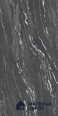 Stone Wall & Floor Tile TL 09956 B 4 ft x 2 ft Black Vitrified Matte Finish Tile - 9 mm | Ideal for Living Room,Bedroom,Bathroom,Kitchen