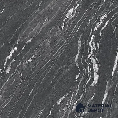 Stone Wall & Floor Tile TL 09956 B 4 ft x 2 ft Black Vitrified Matte Finish Tile - 9 mm | Ideal for Living Room,Bedroom,Bathroom,Kitchen