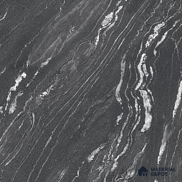 Stone Wall & Floor Tile TL 09956 B 4 ft x 2 ft Black Vitrified Matte Finish Tile - 9 mm | Ideal for Living Room,Bedroom,Bathroom,Kitchen