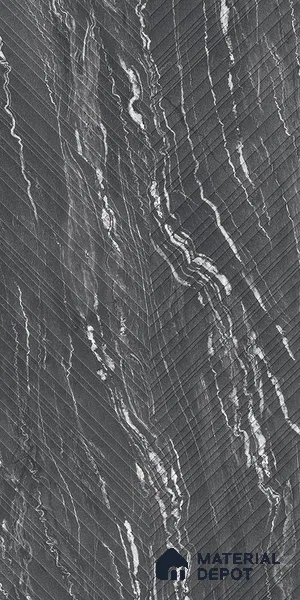 Punch Wall & Floor Tile TL 09956 4 ft x 2 ft Black Vitrified Matte Finish Tile - 9 mm | Ideal for Living Room,Bedroom,Bathroom,Kitchen