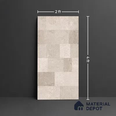 Punch Wall Tile TL 09942 4 ft x 2 ft Beige Vitrified Matte Finish Tile - 9 mm | Ideal for Living Room, Bedroom, Bathroom, Kitchen
