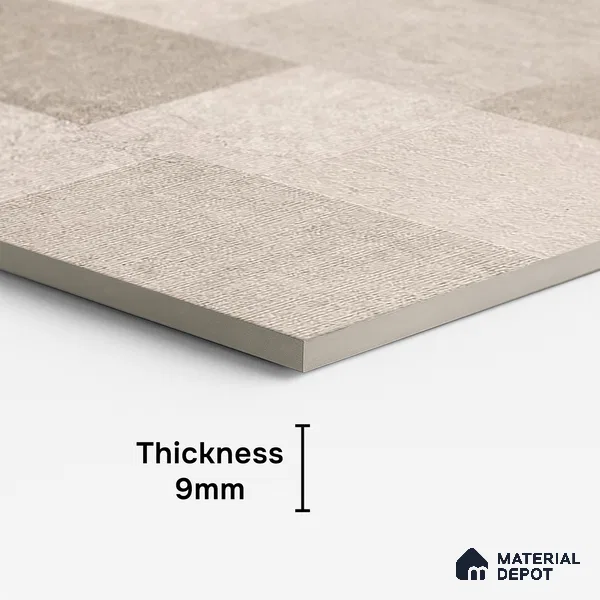 Punch Wall Tile TL 09942 4 ft x 2 ft Beige Vitrified Matte Finish Tile - 9 mm | Ideal for Living Room, Bedroom, Bathroom, Kitchen