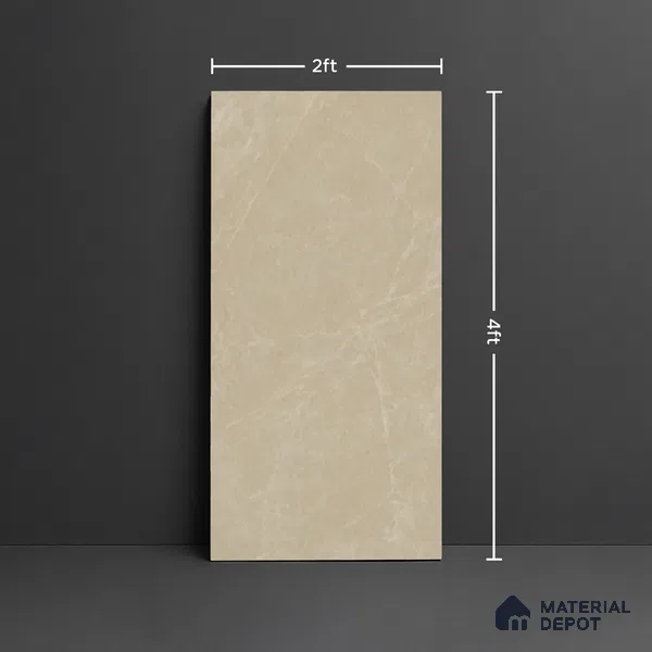 Punch Look Floor & Wall Tile TL 08108 Moonstone Bianco 4 ft x 2 ft Vitrified Matte Finish - 9 mm | Random 4