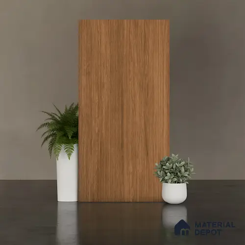 Wood Look Wall & Floor Tile TL 10146 B Louver Teak 4 ft x 2 ft Vitrified Matte Finish - 9 mm