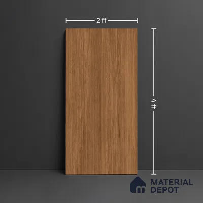 Wood Look Wall & Floor Tile TL 10146 B Louver Teak 4 ft x 2 ft Vitrified Matte Finish - 9 mm