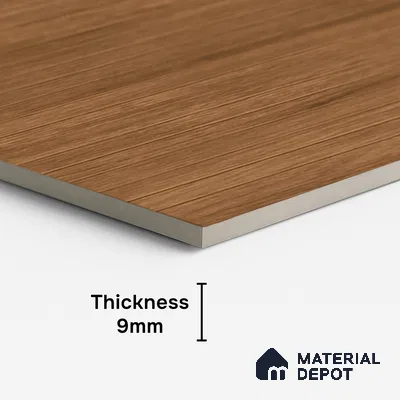 Wood Look Wall & Floor Tile TL 10146 B Louver Teak 4 ft x 2 ft Vitrified Matte Finish - 9 mm