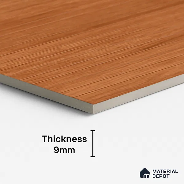 Wood Look Wall & Floor Tile TL 10146 Louver Cedar Rose 4 ft x 2 ft Vitrified Matte Finish - 9 mm