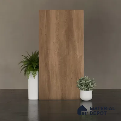 Wood Wall & Floor Tile TL 09953 B 4 ft x 2 ft Brown Vitrified Matte Finish Tile - 9 mm | Ideal for Living Room, Bedroom, Bathroom, Kitchen
