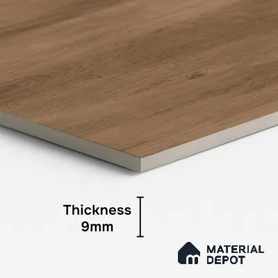 Wood Wall & Floor Tile TL 09953 B 4 ft x 2 ft Brown Vitrified Matte Finish Tile - 9 mm | Ideal for Living Room, Bedroom, Bathroom, Kitchen