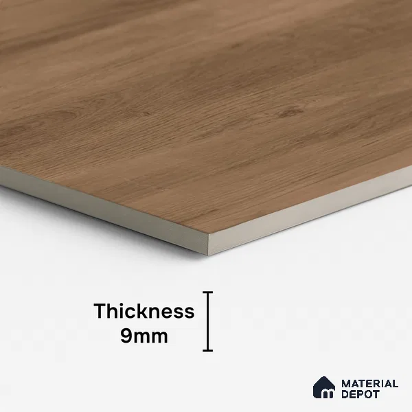 Wood Wall & Floor Tile TL 09953 B 4 ft x 2 ft Brown Vitrified Matte Finish Tile - 9 mm | Ideal for Living Room, Bedroom, Bathroom, Kitchen