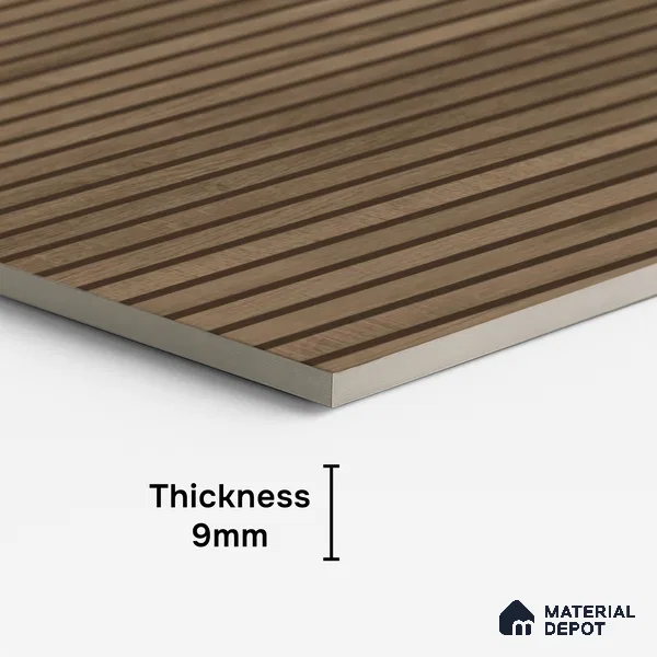 Punch Wall Tile TL 09953 4 ft x 2 ft Brown Vitrified Matte Finish Tile - 9 mm | Ideal for Living Room, Bedroom, Bathroom, Kitchen