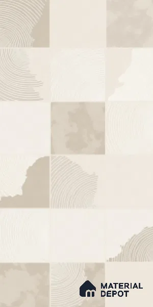 Patterned Look Wall Tile TL 08118 B SG Portugal Beige Decor 4 ft x 2 ft Vitrified Matte Finish - 9 mm | Random 4