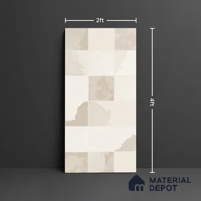 Patterned Look Wall Tile TL 08118 B SG Portugal Beige Decor 4 ft x 2 ft Vitrified Matte Finish - 9 mm | Random 4