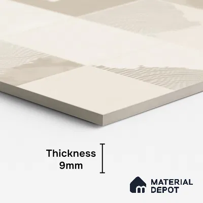 Patterned Look Wall Tile TL 08118 B SG Portugal Beige Decor 4 ft x 2 ft Vitrified Matte Finish - 9 mm | Random 4