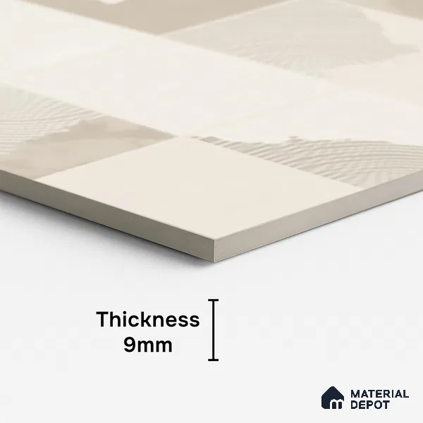 Patterned Look Wall Tile TL 08118 B SG Portugal Beige Decor 4 ft x 2 ft Vitrified Matte Finish - 9 mm | Random 4