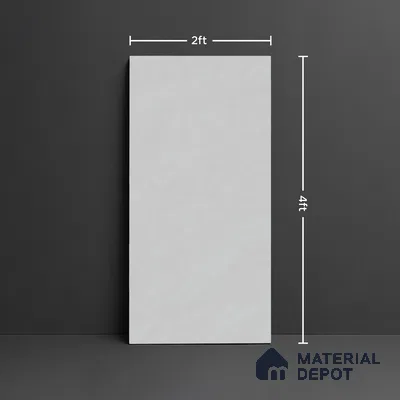 Plain Look Floor & Wall Tile TL 08120 S Ontario Grey 4 ft x 2 ft Vitrified Matte Finish - 9 mm | Random 6