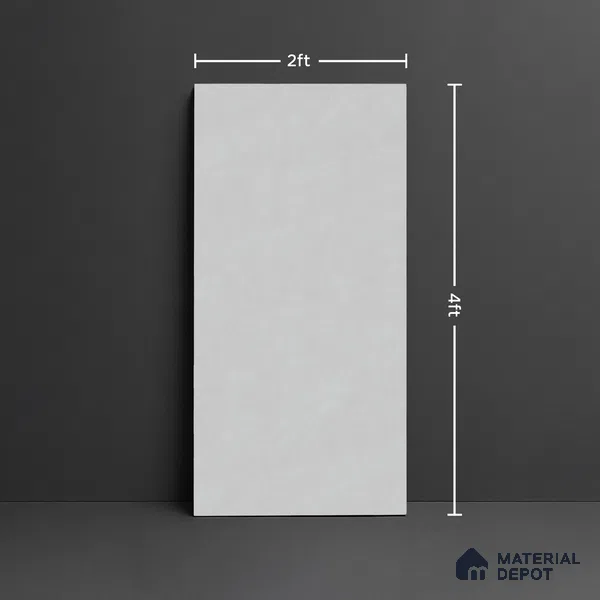 Plain Look Floor & Wall Tile TL 08120 S Ontario Grey 4 ft x 2 ft Vitrified Matte Finish - 9 mm | Random 6