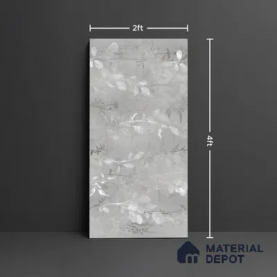 Tropical Wall Tile TL 08107 B Wilton Grey Decor Endless 4 ft x 2 ft Vitrified Matte Finish - 9 mm | 3 Random Design | Suitable for Bathroom, Accent/Feature Wall, Bedroom