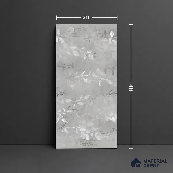 Tropical Wall Tile TL 08107 B Wilton Grey Decor Endless 4 ft x 2 ft Vitrified Matte Finish - 9 mm | 3 Random Design | Suitable for Bathroom, Accent/Feature Wall, Bedroom
