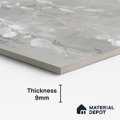Tropical Wall Tile TL 08107 B Wilton Grey Decor Endless 4 ft x 2 ft Vitrified Matte Finish - 9 mm | 3 Random Design | Suitable for Bathroom, Accent/Feature Wall, Bedroom