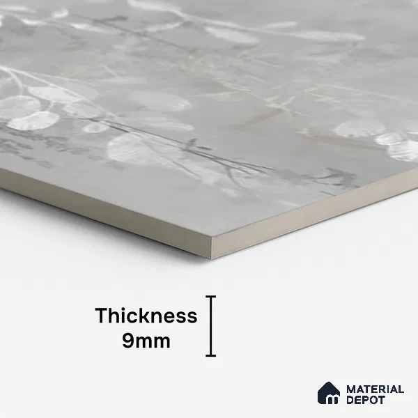 Tropical Wall Tile TL 08107 B Wilton Grey Decor Endless 4 ft x 2 ft Vitrified Matte Finish - 9 mm | 3 Random Design | Suitable for Bathroom, Accent/Feature Wall, Bedroom