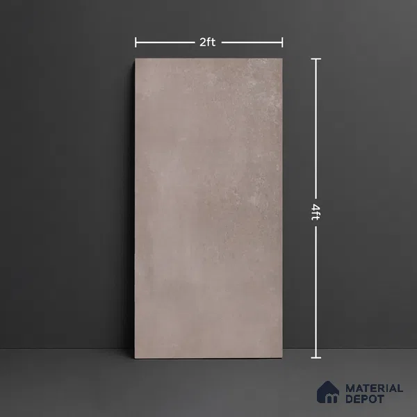 Stone Look Floor & Wall Tile TL 08126 Riviera Brown 4 ft x 2 ft Vitrified Matte Finish - 9 mm | Random 12
