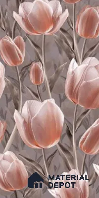 Floral Wall Tile TL 09913 4 ft x 2 ft Pink Vitrified Matte Finish Tile - 9 mm | Suitable for Bathroom, Accent/Feature Wall, Foyer