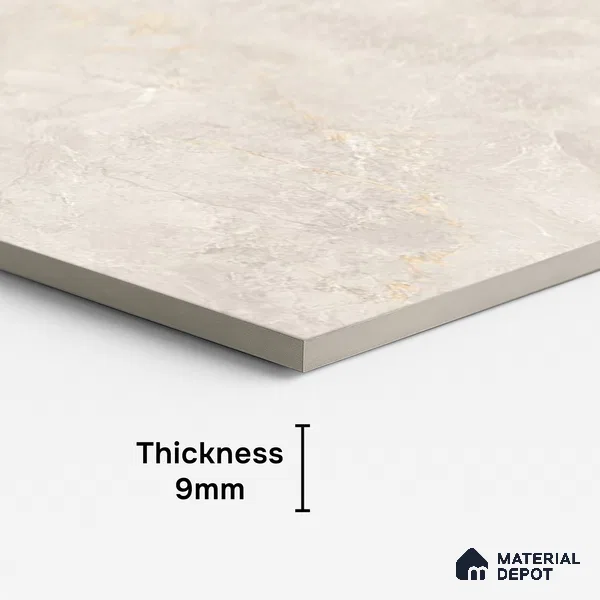 Marble Floor & Wall Tile TL 09914 4 ft x 2 ft Cream Vitrified Matte Finish Tile - 9 mm | Ideal for Living Room,Bedroom,Bathroom,Kitchen