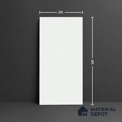 Plain Look Floor & Wall Tile TL 08104 Syria Silver 4 ft x 2 ft Vitrified Matte Finish - 9 mm | Random 8