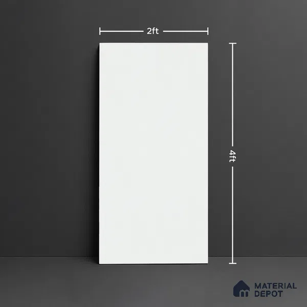 Plain Look Floor & Wall Tile TL 08104 Syria Silver 4 ft x 2 ft Vitrified Matte Finish - 9 mm | Random 8
