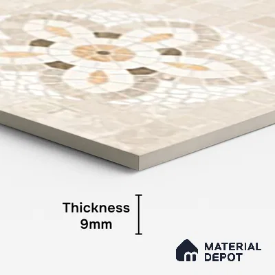 Highlighter Wall Tile TL 09977 B 4 ft x 2 ft Beige Vitrified Matte Finish Tile - 9 mm | Suitable For Bathroom, Accent/Feature Wall, Dining Area