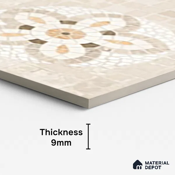 Highlighter Wall Tile TL 09977 B 4 ft x 2 ft Beige Vitrified Matte Finish Tile - 9 mm | Suitable For Bathroom, Accent/Feature Wall, Dining Area