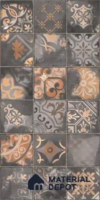 Patterned Wall Tile TL 09986 B 4 ft x 2 ft Multi Colour Vitrified Matte Finish Tile - 9 mm | Ideal for Living Room,Bedroom,Bathroom,Kitchen