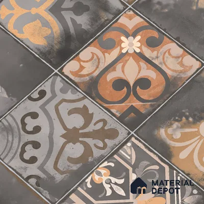 Patterned Wall Tile TL 09986 B 4 ft x 2 ft Multi Colour Vitrified Matte Finish Tile - 9 mm | Ideal for Living Room,Bedroom,Bathroom,Kitchen
