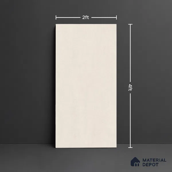 Marble Floor & Wall Tile TL 09923 B 4 ft x 2 ft Cream Vitrified Matte Finish Tile - 9 mm | Ideal for Living Room,Bedroom,Bathroom,Kitchen