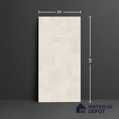 Patterned Wall Tile TL 09923 4 ft x 2 ft Cream Vitrified Matte Finish Tile - 9 mm | Ideal for Living Room,Bedroom,Bathroom,Kitchen