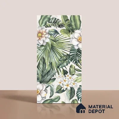 Tropical Wall Tile TL 08098 B Miles Bianco Decor 01 A 4 ft x 2 ft Vitrified Matte Finish - 9 mm (Sample)