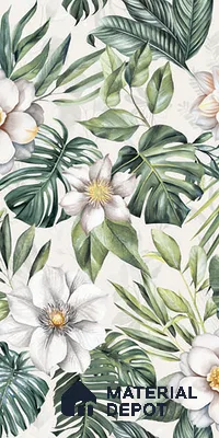 Tropical Wall Tile TL 08098 C Miles Bianco Decor 01 B 4 ft x 2 ft Vitrified Matte Finish - 9 mm | Suitable for Bathroom, Accent/Feature Wall, Foyer