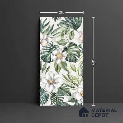 Tropical Wall Tile TL 08098 C Miles Bianco Decor 01 B 4 ft x 2 ft Vitrified Matte Finish - 9 mm | Suitable for Bathroom, Accent/Feature Wall, Foyer