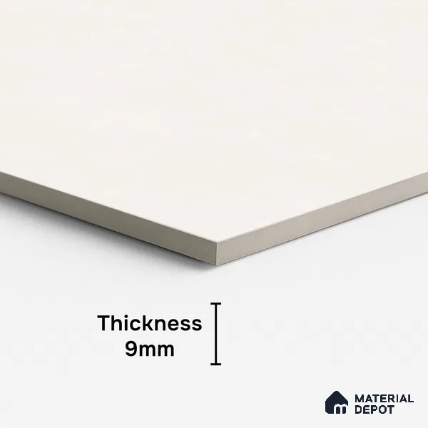 Plain Look Floor & Wall Tile TL 08098 Miles Bianco 4 ft x 2 ft Vitrified Matte Finish - 9 mm | Random 8