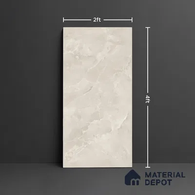 Marble Look Floor & Wall Tile TL 08110 LC Alboran Beige Endless 4 ft x 2 ft Vitrified Matte Finish - 9 mm | Random 6