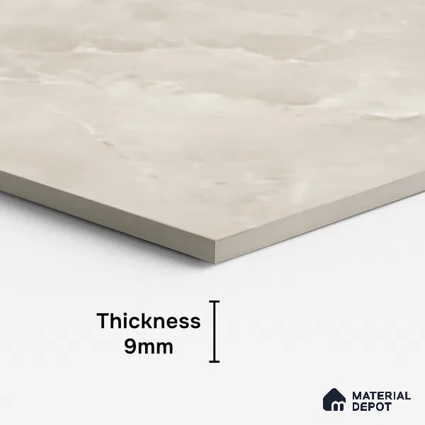 Marble Look Floor & Wall Tile TL 08110 LC Alboran Beige Endless 4 ft x 2 ft Vitrified Matte Finish - 9 mm | Random 6