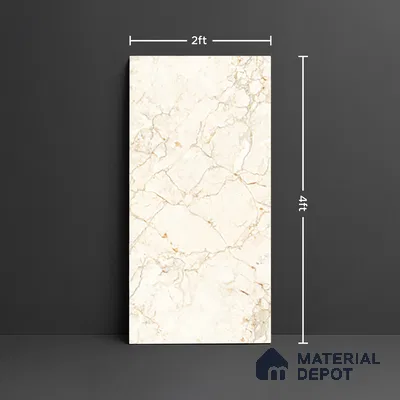 Marble Look Wall & Floor Tile TL 10326 Gloster Beige 4 ft x 2 ft Vitrified Matte Finish - 9 mm