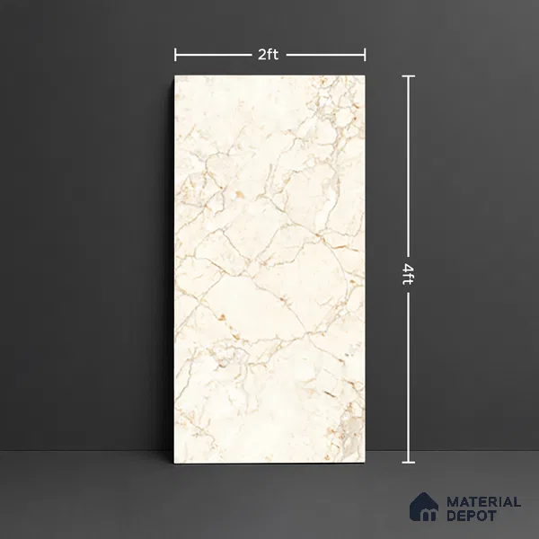 Marble Look Wall & Floor Tile TL 10326 Gloster Beige 4 ft x 2 ft Vitrified Matte Finish - 9 mm