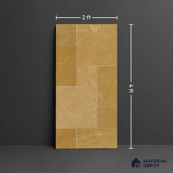 Stone Wall & Floor Tile TL 09990 C 4 ft x 2 ft Brown Vitrified Matte Finish Tile - 9 mm | Ideal for Living Room, Bedroom, Bathroom, Kitchen