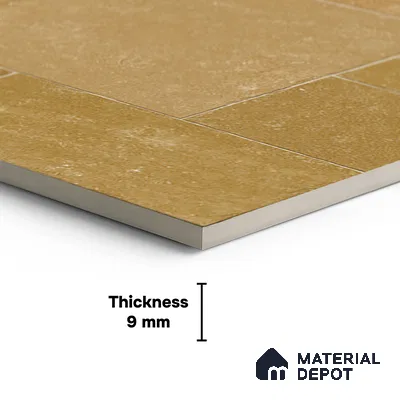 Stone Wall & Floor Tile TL 09990 C 4 ft x 2 ft Brown Vitrified Matte Finish Tile - 9 mm | Ideal for Living Room, Bedroom, Bathroom, Kitchen