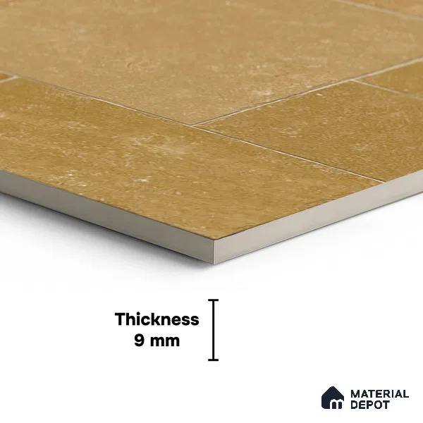 Stone Wall & Floor Tile TL 09990 C 4 ft x 2 ft Brown Vitrified Matte Finish Tile - 9 mm | Ideal for Living Room, Bedroom, Bathroom, Kitchen