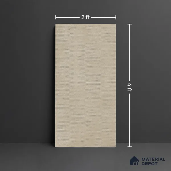 Punch Wall & Floor Tile TL 09937 4 ft x 2 ft Beige Vitrified Matte Finish Tile - 9 mm | Ideal for Living Room, Bedroom, Bathroom, Kitchen