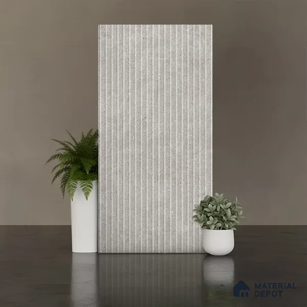 Punch Wall Tile TL 09934 4 ft x 2 ft Grey Vitrified Matte Finish Tile - 9 mm | Ideal for Living Room,Bedroom,Bathroom,Kitchen